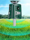 Ultrasonic Animal Repeller 360 Degree Solar IP44 Waterproof for Garden Yard Lawn