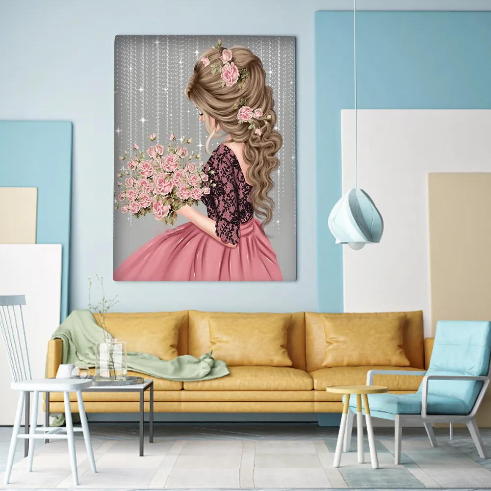 Diamond Painting - Full Round Drill - Girl(30*40cm)