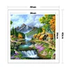 Small Village - 11CT Stamped Cross Stitch - 40*40cm - Natural