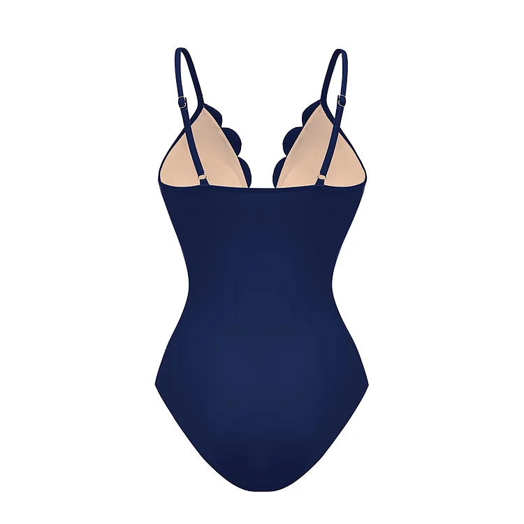 Flower Hollow One Piece Swimsuit and Skirt