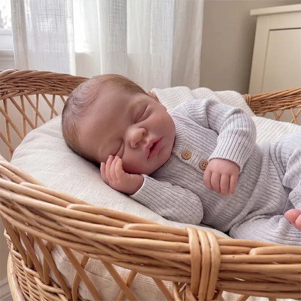 12"/16" Full Body Silicone Reborn Baby Nia — Real-Touch Face