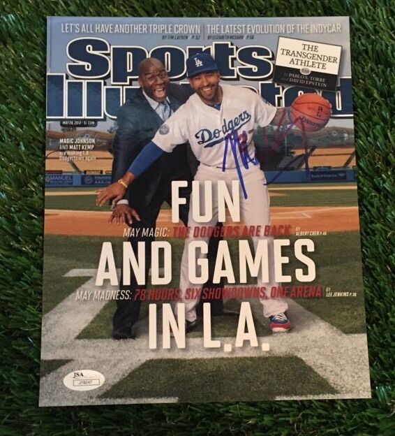 MATT KEMP Signed SPORTS ILLUSTRATED 8x10 Photo Poster painting W/ MAGIC JSA/COA GORGEOUS!