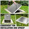 [US Local Warehouse] Stainless Steel Manhole Cover 26.97x23.62in Access Hatch Door with Handle Septic Tank Lid for Cellars Basement Patio Yard Window Well