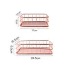 Mealivos Elegant Rose Gold Tie Collection Basket Rectangle Debris Girl Desktop table Storage Basket