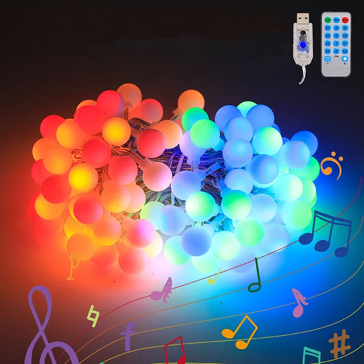 Music voice-activated induction light string
