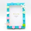 Starfish DIY Building Block Photo Frame Kit,Creative Handmade Assembled Photo Frame Handmade Craft Gift Home Tabletop Display Decor
