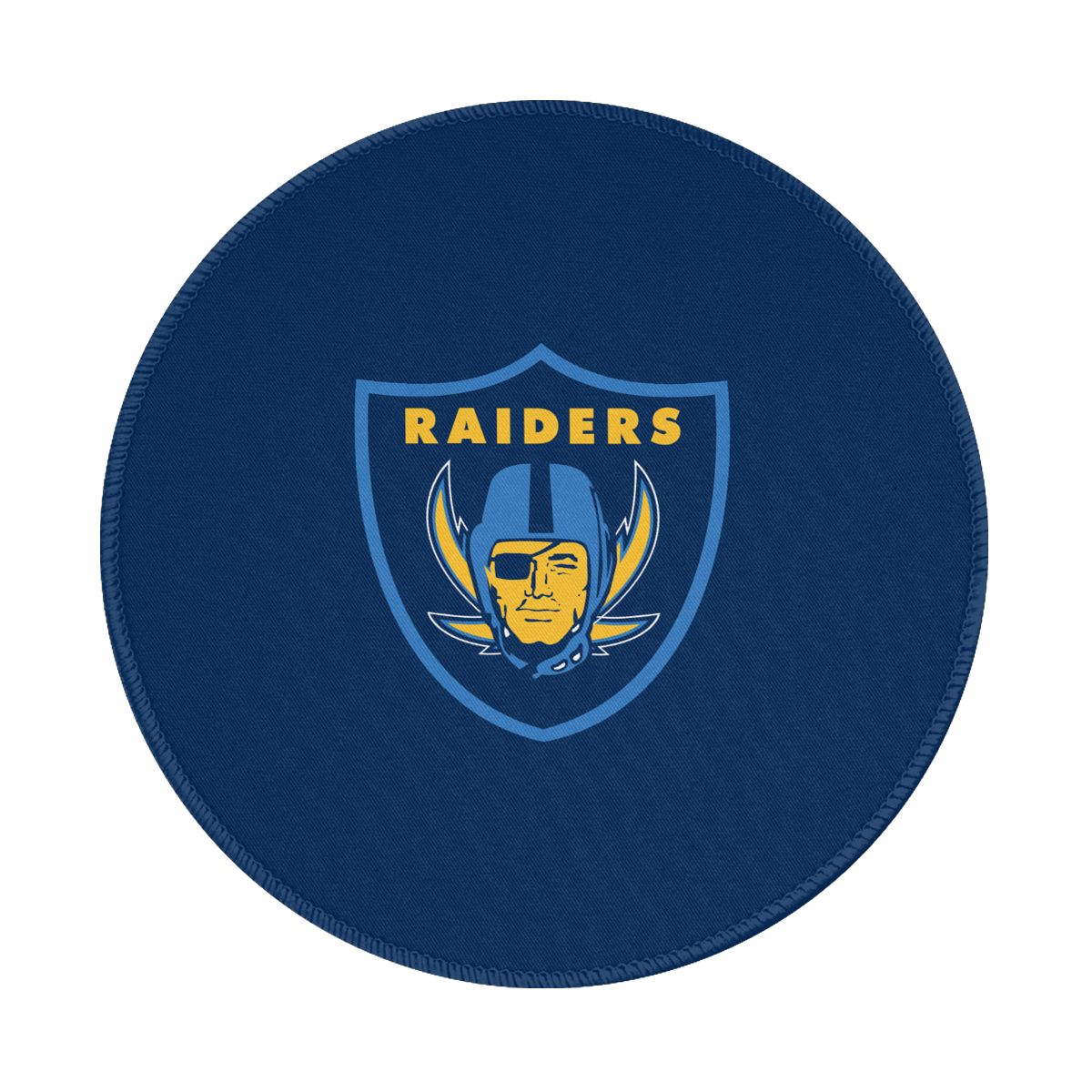 Las Vegas Raiders Navy Waterproof Round Mouse Pad for Wireless Mouse