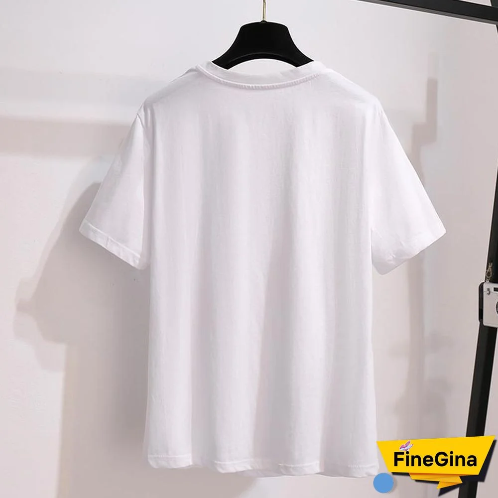 Casual Tee+Wild Print Skirt P10640