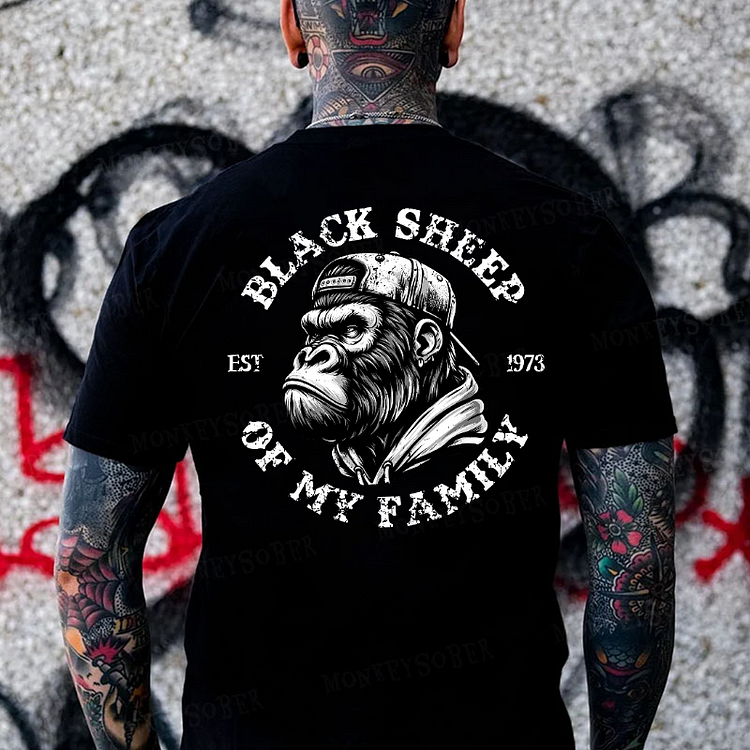 Black Sheep Of My Family Monkey T-shirt