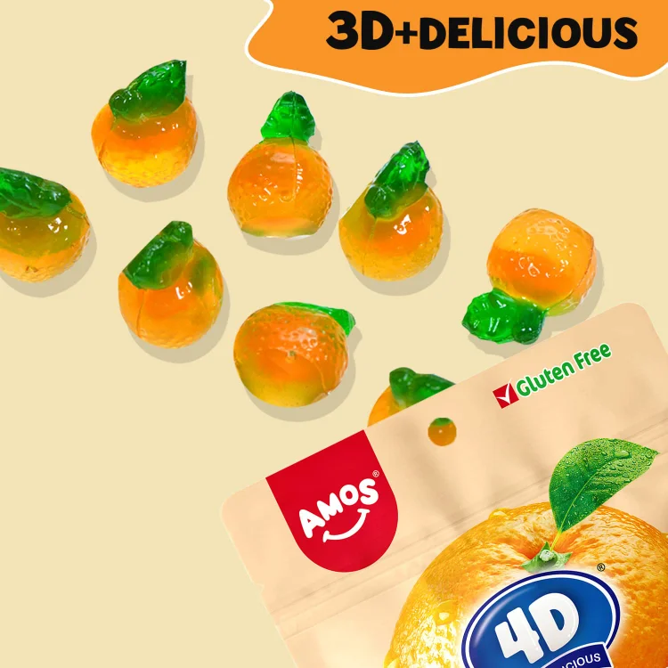 Amos 4D Gummy Fruits, 8pc