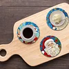 8pcs Cartoon DIY Diamond Painting Wooden Coasters Kits with Holder (Santa Claus)