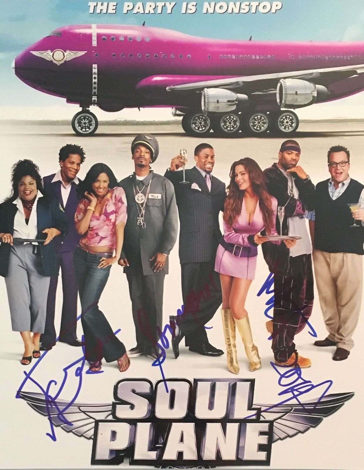 Tom Arnold Method Man & Sommore Soul Plane Signed 8x10 Photo Poster painting COA N