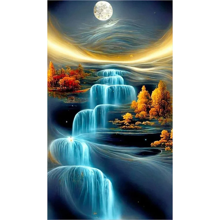 Waterfall - Painting By Numbers - 40*70CM gbfke