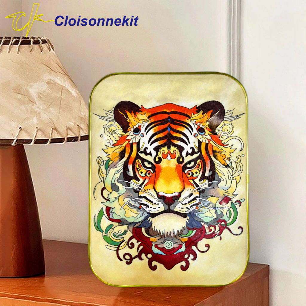 Fearless Tiger -Cloisonne Painting Art Kits - Cloisonnekit