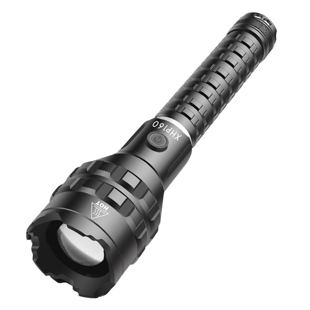 

4800LM XHP160 LED Flashlight Zoomable 5 Modes Torch Low Battery Indicator, 501 Original