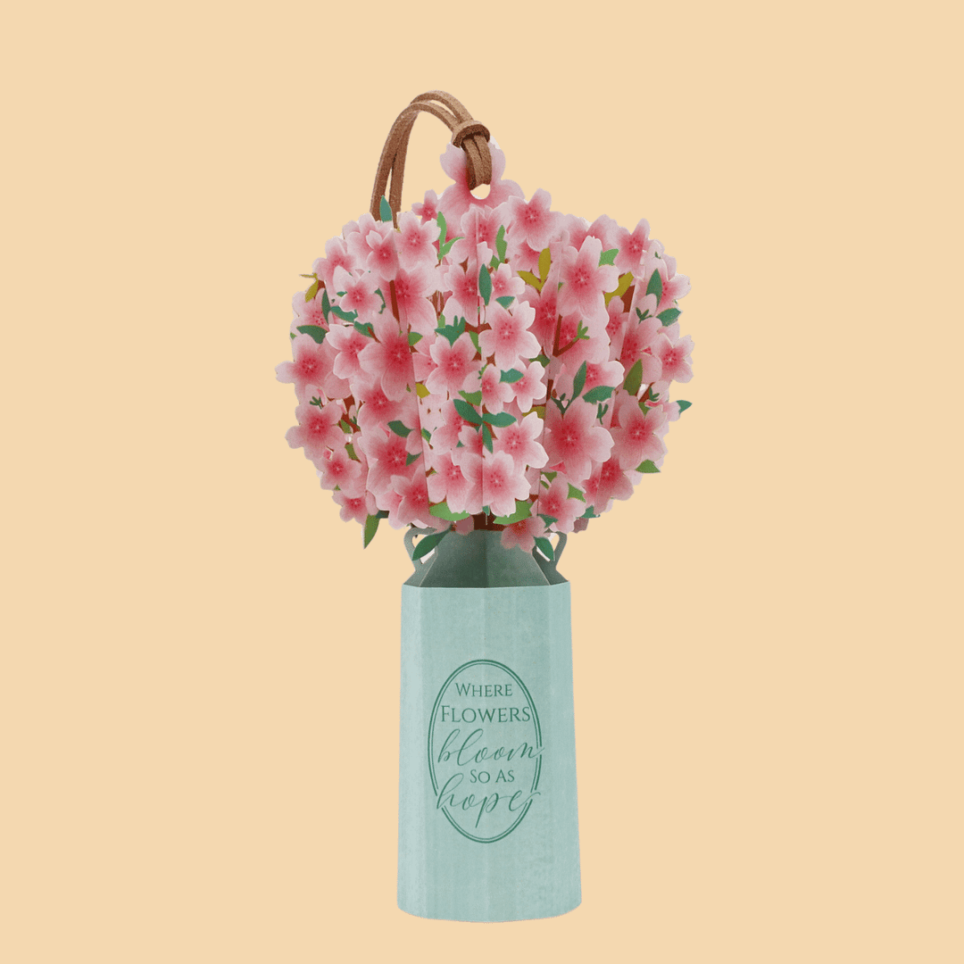 Handmade Elegant Flower Bouquet Pop-up Bookmark 