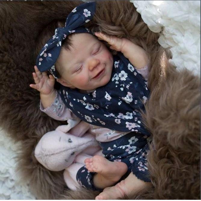 [Heartbeat💖 & Sound🔊]  20 " So Cute Reborn April Baby Doll Named Kinley- Lifelike Soft Vinyl Doll Children Gifts Minibabydolls® Minibabydolls®