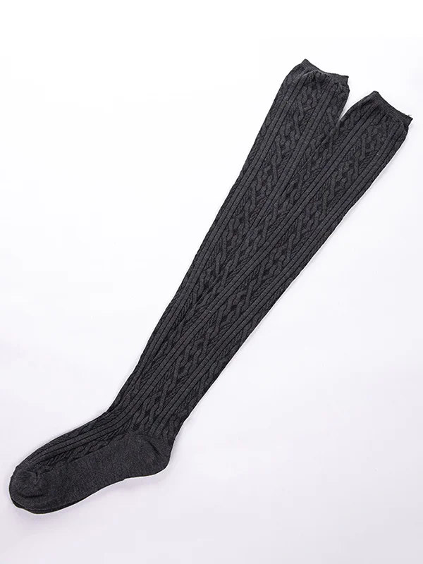 Knitting Over Knee-high 5 Colors Stocking