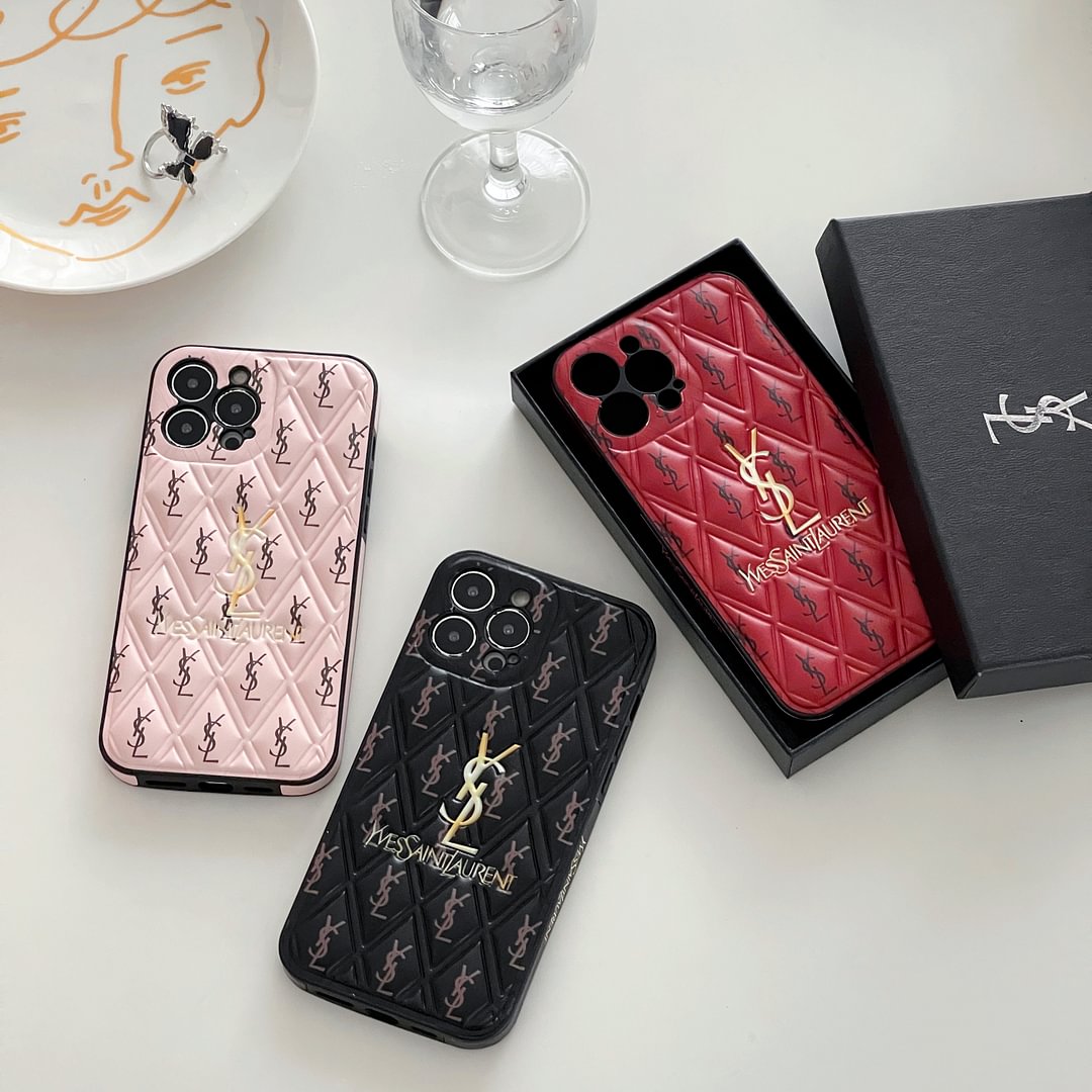 Luxurious 3D Embossed Leather iPhone Back Cover Case--[GUCCLV]
