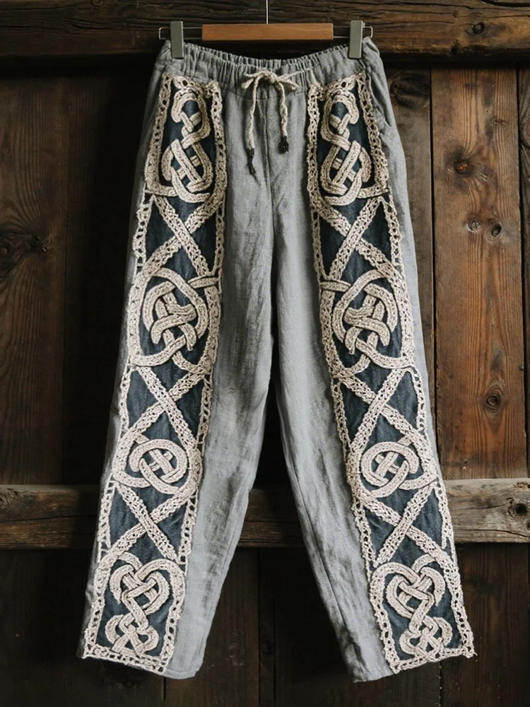Men's Viking Nordic Art Knot Celtic Runes Pattern Pants / Rvogue / Rvogue