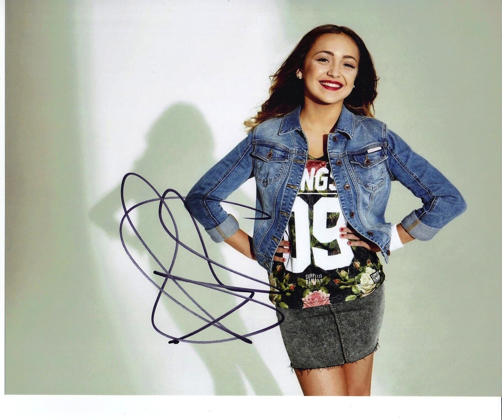 Lauren Platt Hand Signed X Factor Music 10X8 Photo Poster painting