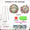 (US Local)2Pcs Special Shaped Beautiful Dragonfly Diamond Painting Hanging Decoration Craft Kit