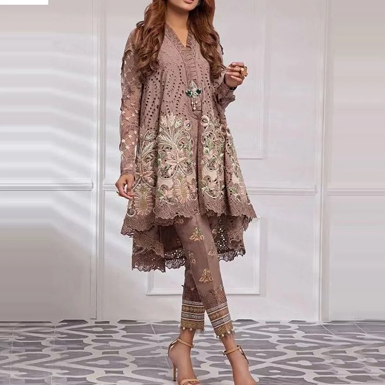 Fashion Embroidered Two-piece Suit