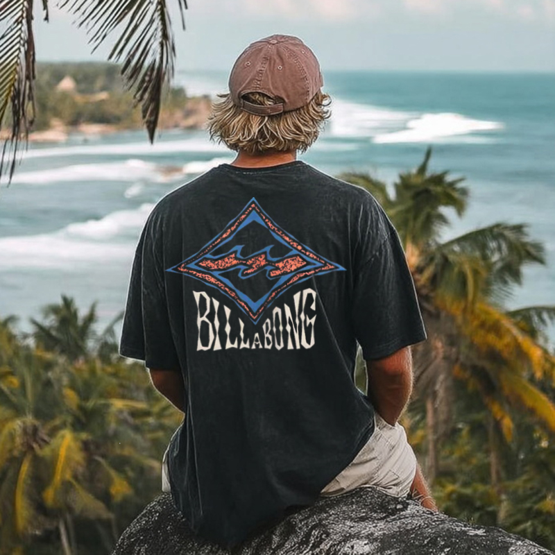  Casual Beach T-Shirt with Diamond Logo Design