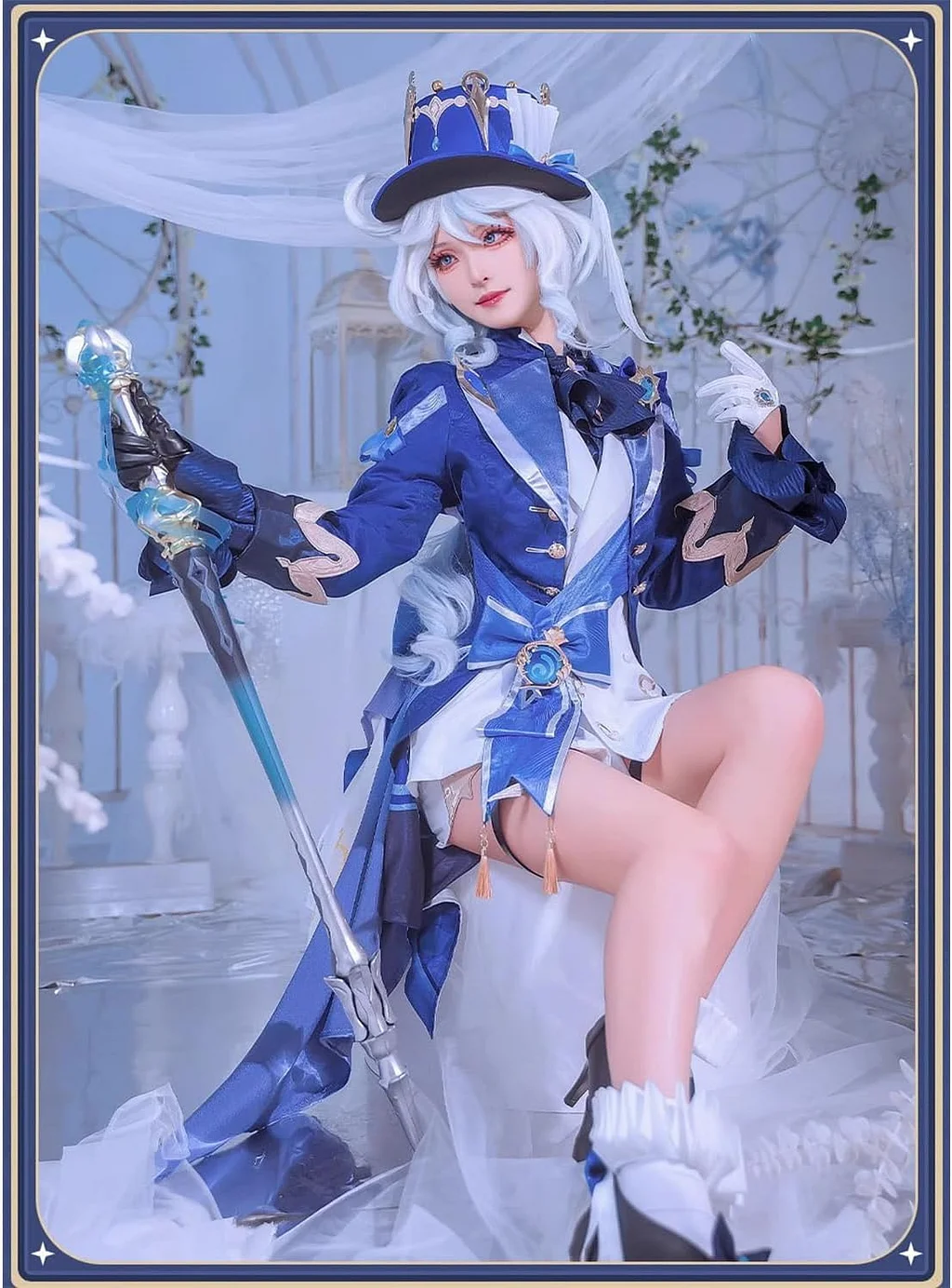 フリーナ コスプレ衣装 最終値下げ 原神 フリーナ コスプレ - 青色 セクシー ドレス | 下着通販