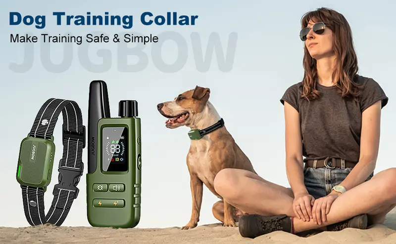 Product Introduction of 【Deals for You】JUGBOW Dog Training Collar 3300FT Dog Training Behavior Aid. Remote IPX7 Waterproof with 4 Training Modes. Outdoor Rechargeable E-Collar DT61 0