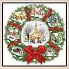 Diamond Painting -DIY Round Drill Xmas Door Wreath(40*40 CM)