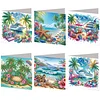 6pcs seaside diy diamond art grußkarten dankkarten und feiertagssegen