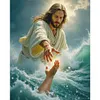 Jesus Saves-11CT Stamped Cross Stitch 40*50cm/15.75*19.69in tapestrymarket
