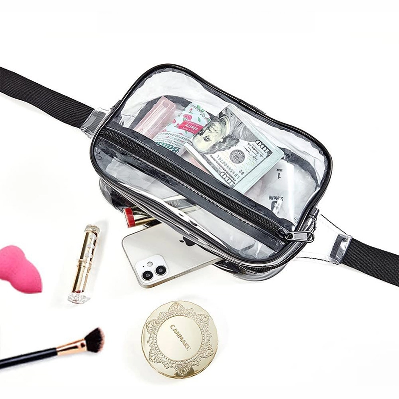 Transparent Waist Bag Men’s And Women’s Stadium Approved Belt Bag With Adjustable Shoulder Strap, Suitable For Holiday Game Travel
