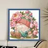 (US Only)Gnome Design DIY Bead Embroidery Kit 40x40cm 9CT Cross Stitch Kit for Home Decor