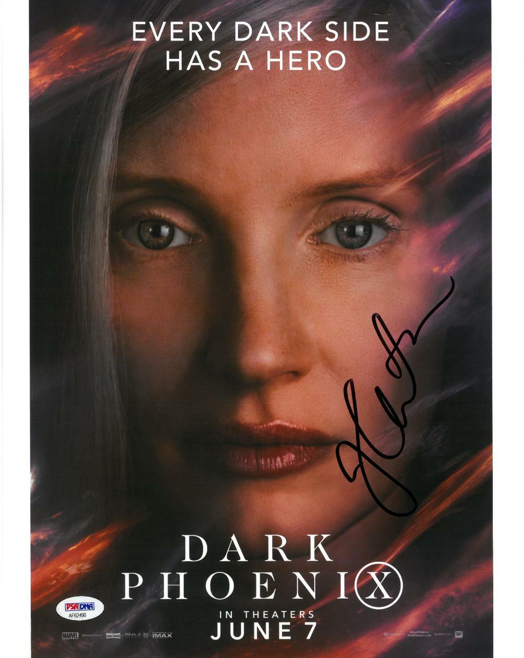 Jessica Chastain Signed Dark Phoenix Autographed 11x14 Photo Poster painting PSA/DNA #AF62490