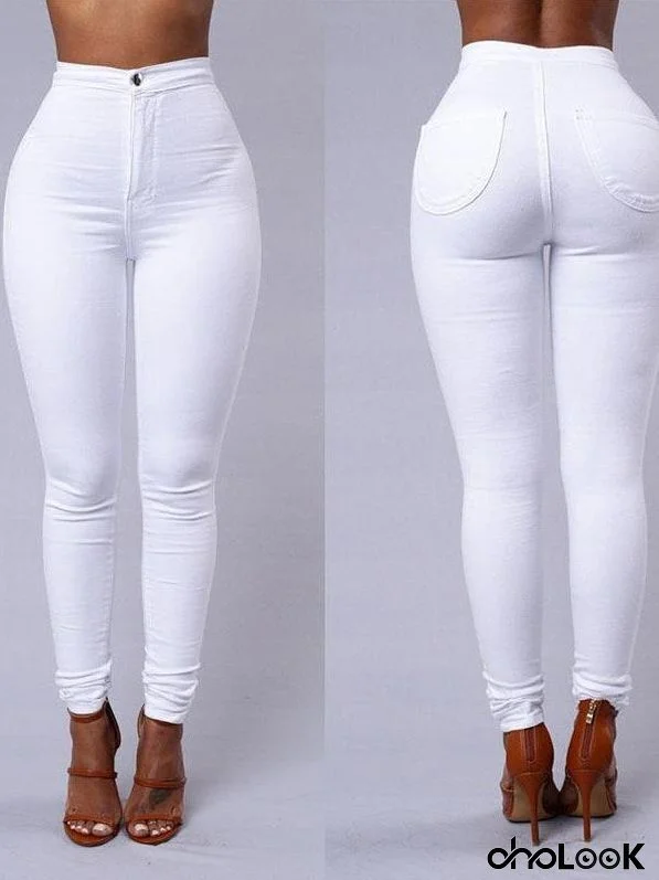 Women's Basic High-waist Stretch Slim-fit Jeans
