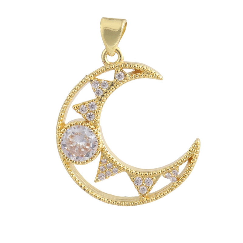 1 Piece 12 * 18mm Copper Zircon Star Heart Shape Eye Pendant Jewelry Accessories