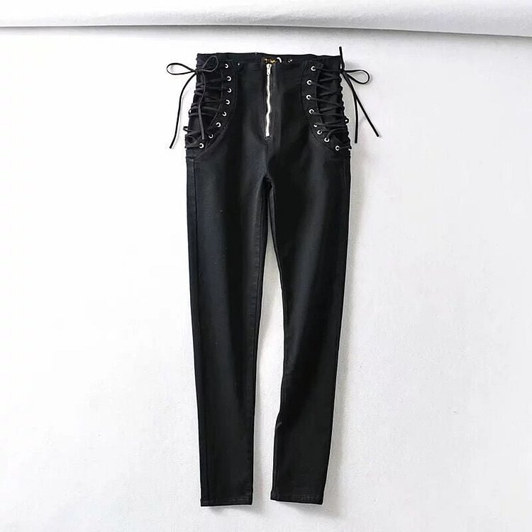 Lace Up Back Pants