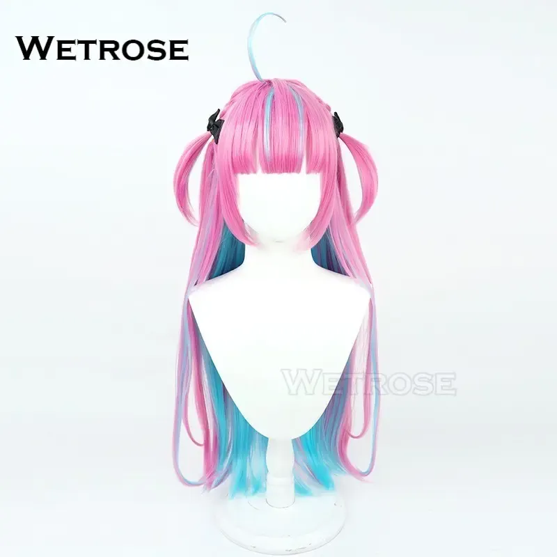 [Wetrose] In Stock Hololive JP Vtuber Minato Aqua Pink Blue Gradient Cosplay Wig