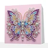 DIY Pearl Painting Butterfly for Home Wall Decor with Frame(25x25cm)