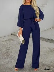 Chic V-neck Short-sleeved Jumpsuit