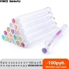 Khalesexx Lashes Reusable Eyebrow Brush Tube Disposable Eyelash Brush Eyebrow Brush Replaceable Dust-proof Sparkling Broken Diamond Makeup Brush