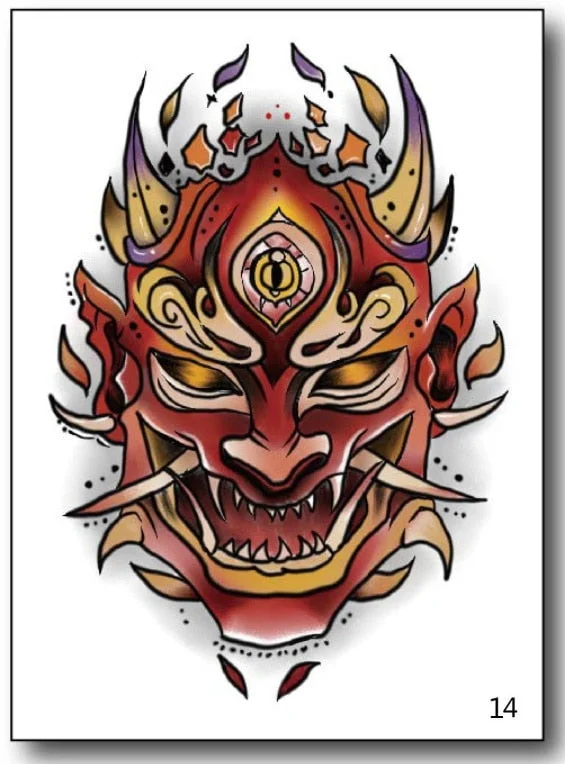men tattoo small magic vampire tattoo hand rose tattoo face mouth waterproof temporary tatoo for boys body art stickers black