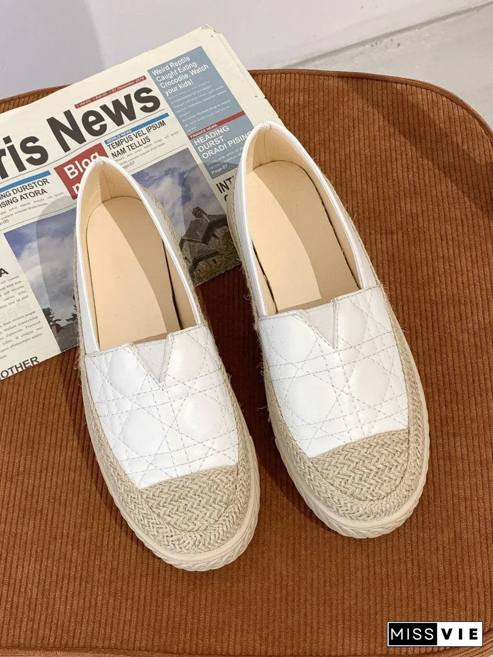 Breathable Lightweight Woven Platform Fisherman's Shoes