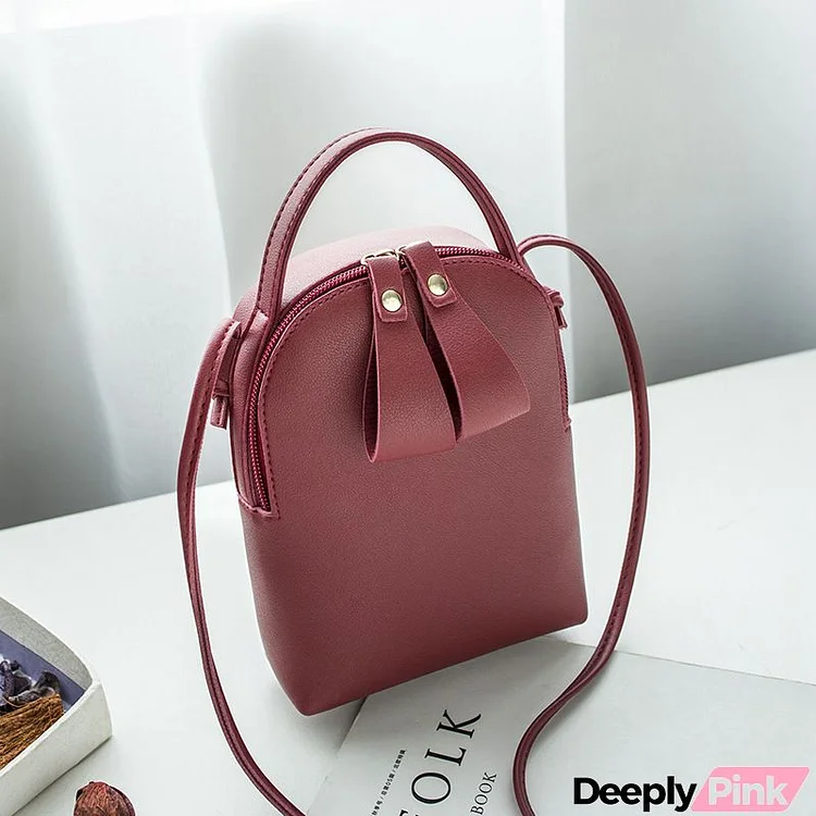 Women Basic Zipper Design Solid Color Crossbody Bag