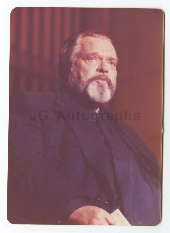 Orson Welles - Vintage Candid Photo Poster painting by Peter Warrack - Previously Unpublished