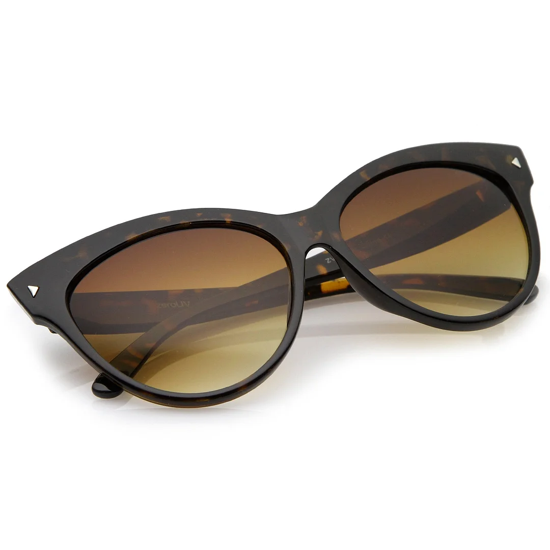 Women's Mod Oversize Horn Rimmed Cat Eye glasses 52mm