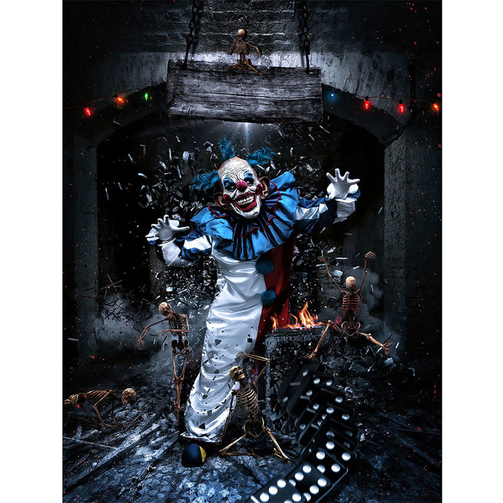 

Scary Clown - Round Drill Diamond Painting - 30*40CM, 501 Original