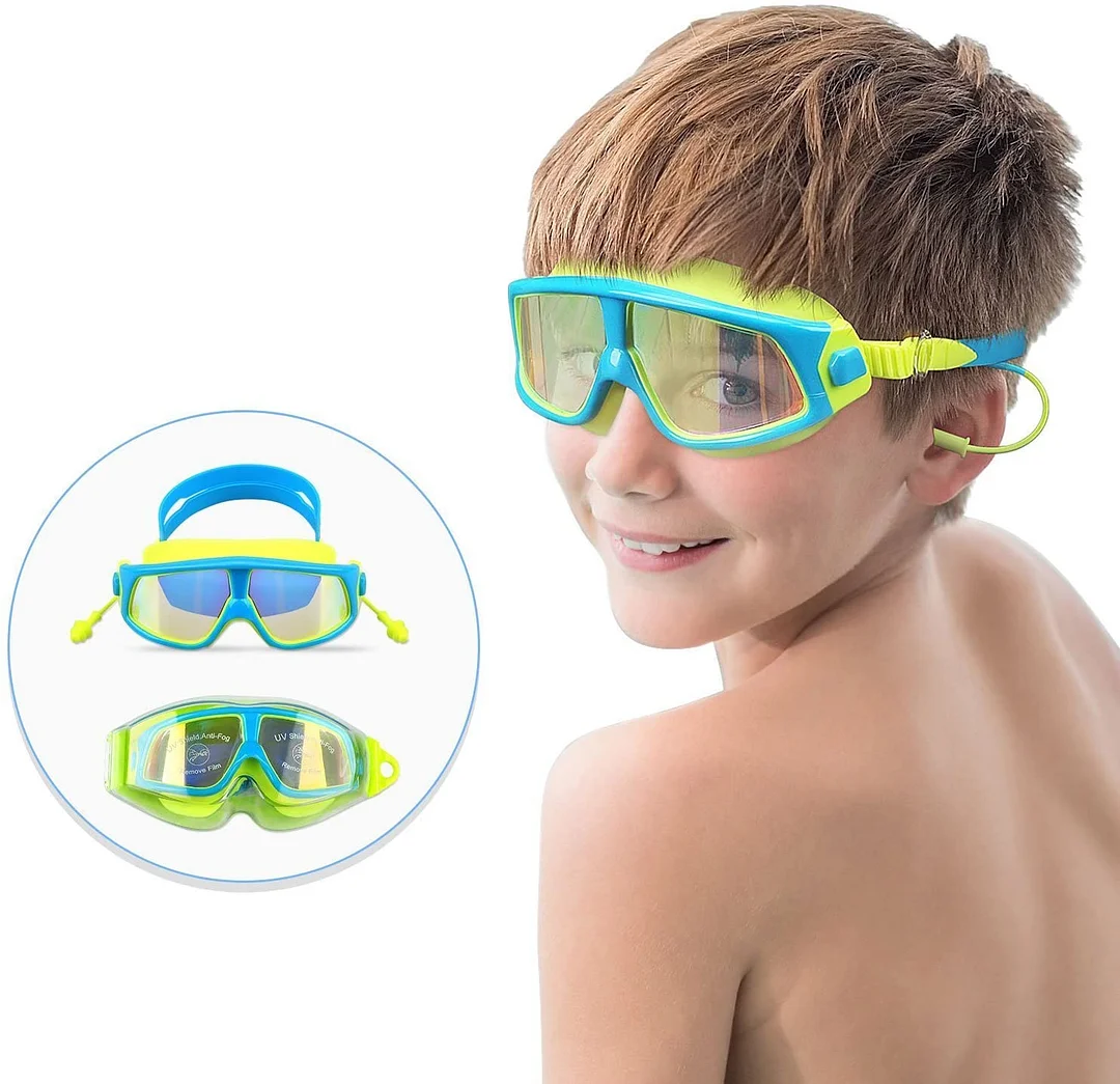 Kids Swim Goggles Swimming Goggles(Age 3-15 Years), Fashionable, Anti-Fog,UV Protection, No Leaking